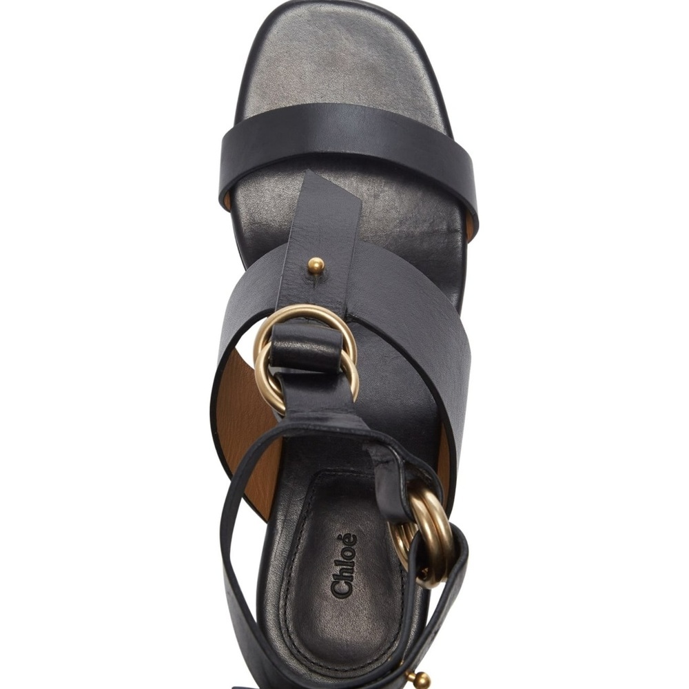 CHLOÉ Kingsley Leather Ankle-Strap Sandals - Picture 4 of 8